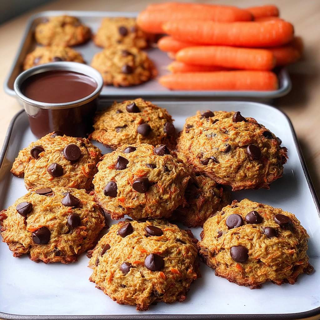 Recipe preparation for Healthy Carrot Chocolate Chip Cookies Recipe