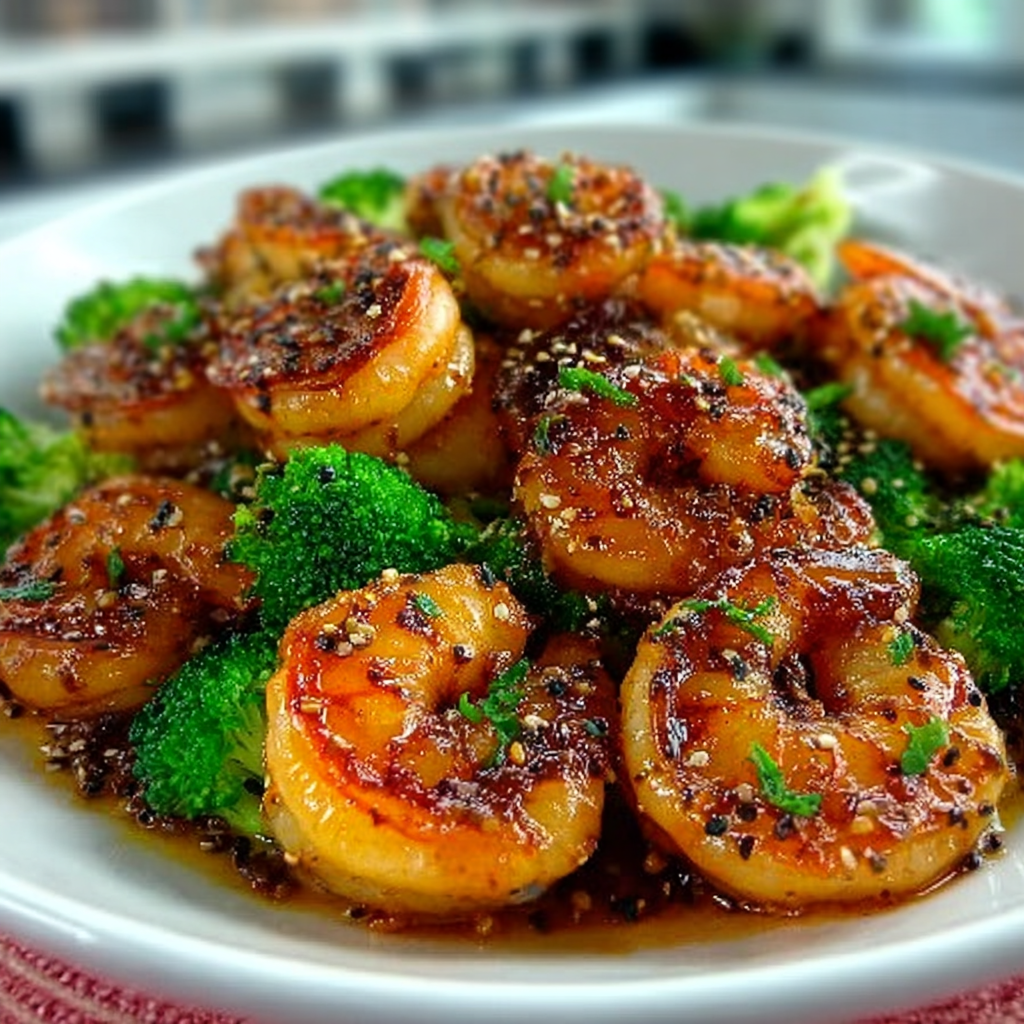 Recipe preparation for High-Protein Honey Garlic Shrimp