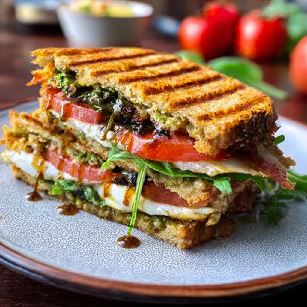 Recipe preparation for Mediterranean Breakfast Sandwich