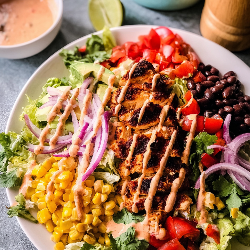 Recipe preparation for Quick Homemade Spicy Southwest Salad
