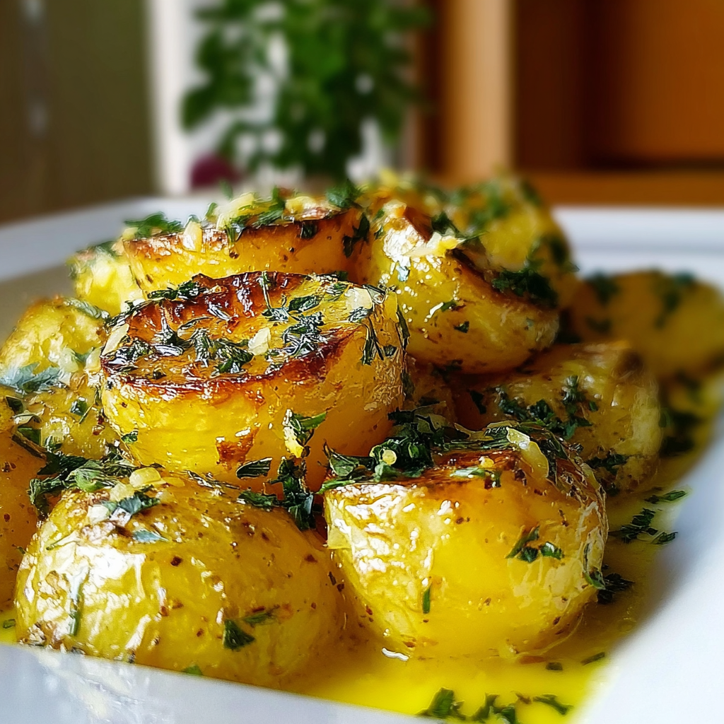 Recipe preparation for Lemon Greek Potatoes